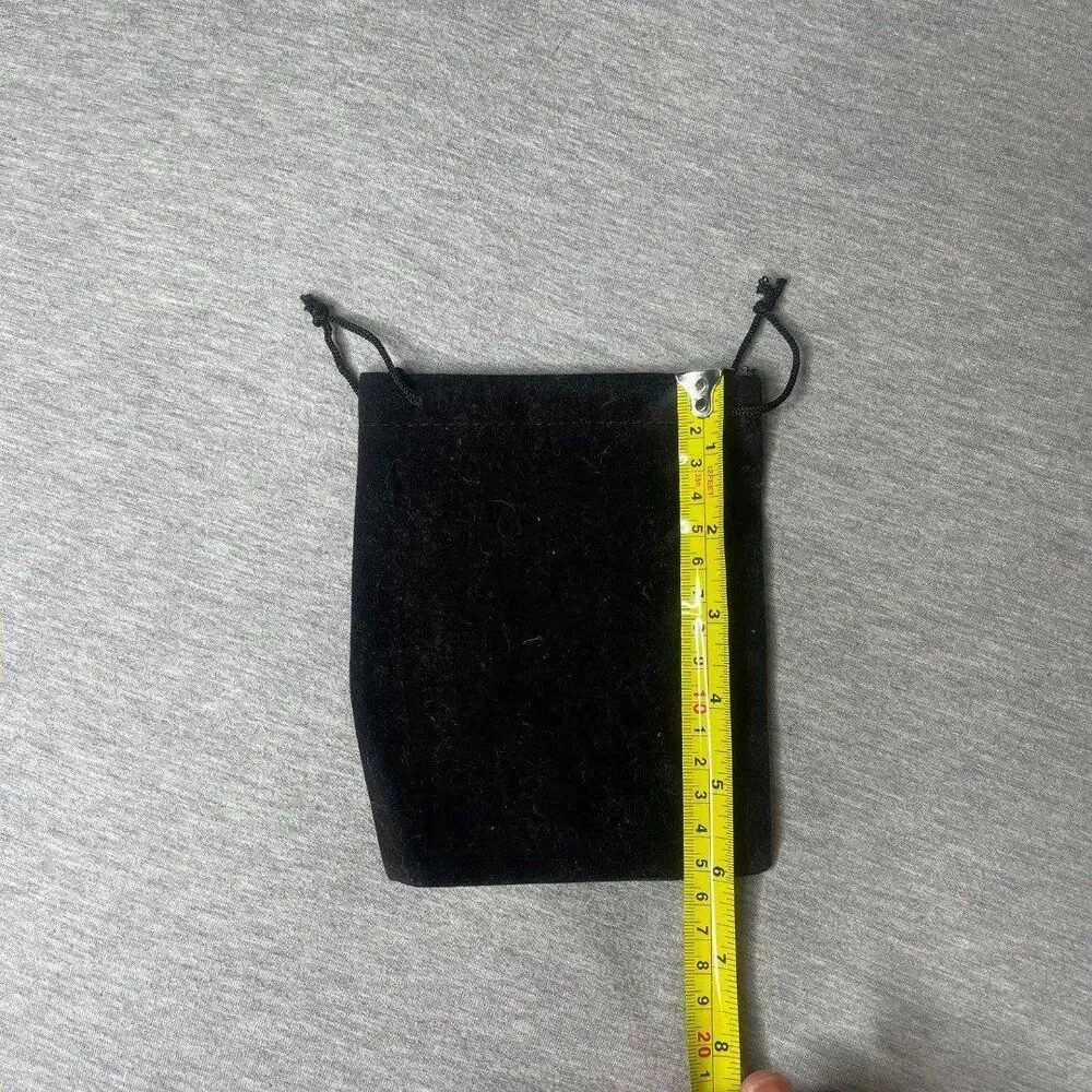 Solid Black Velour Gift Dust Bag 5” x 6”
